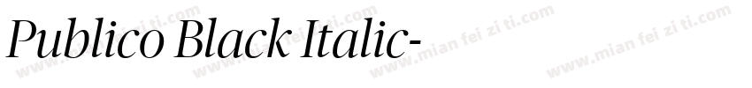 Publico Black Italic字体转换